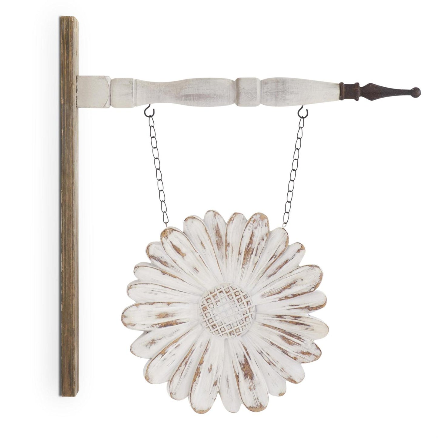 Whitewashed Daisy Flower Hanging Arrow Replacement Sign