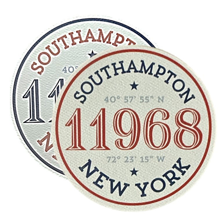 Southampton, NY 11968 Reversible Cardboard Coasters (Pack of 50)