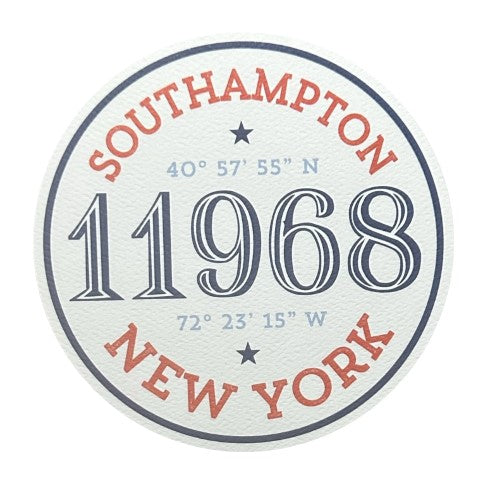 Southampton, NY 11968 Reversible Cardboard Coasters (Pack of 50)