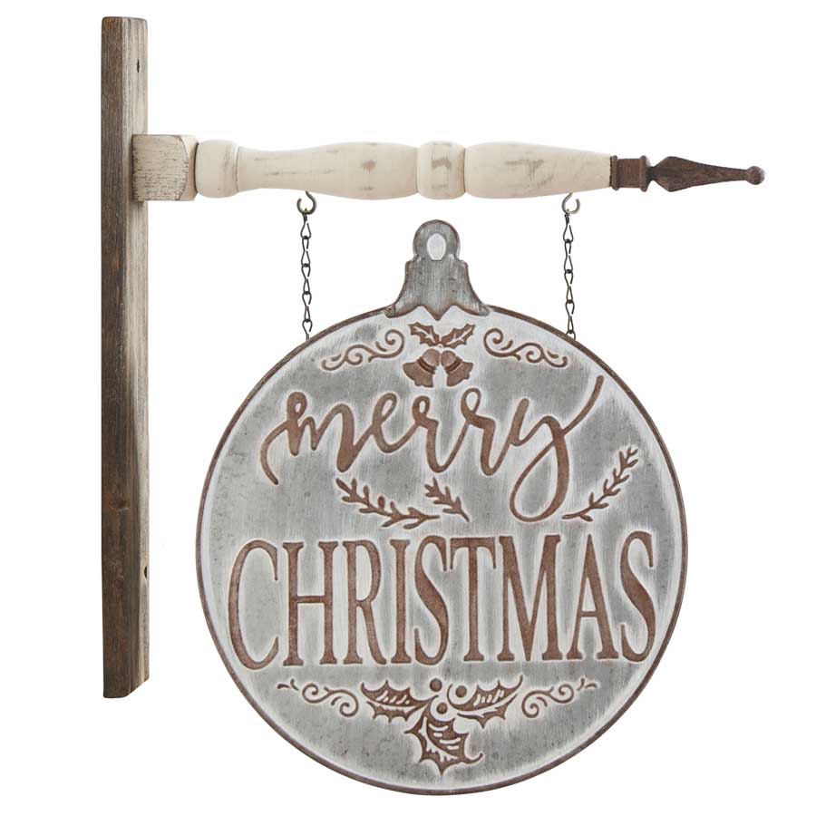 Metal "MERRY CHRISTMAS" Ornament Hanging Arrow Replacement Sign