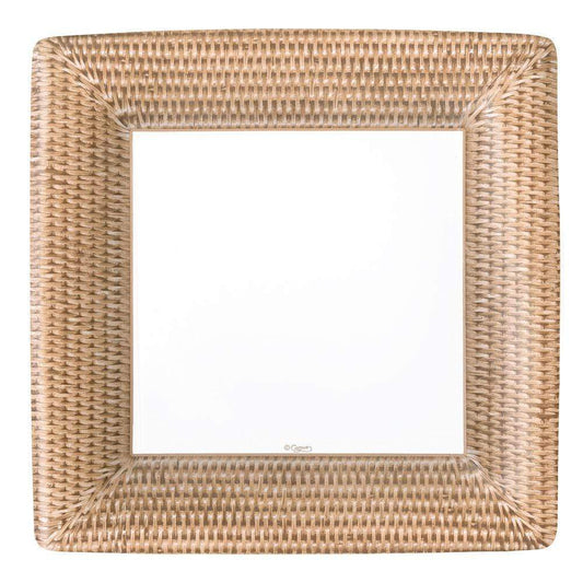 Rattan Paper Dinner Plates - 8 Per Package