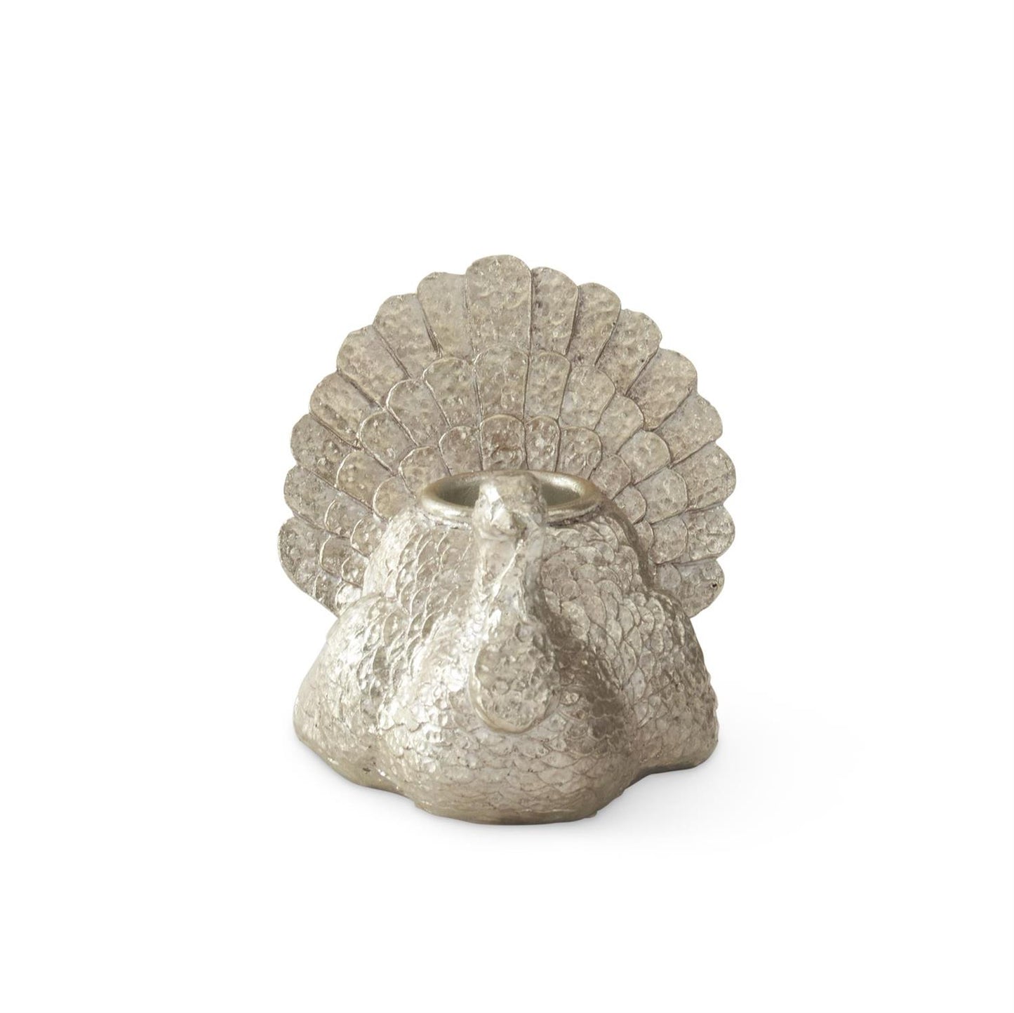 Antiqued Silver Turkey Taper Candleholder