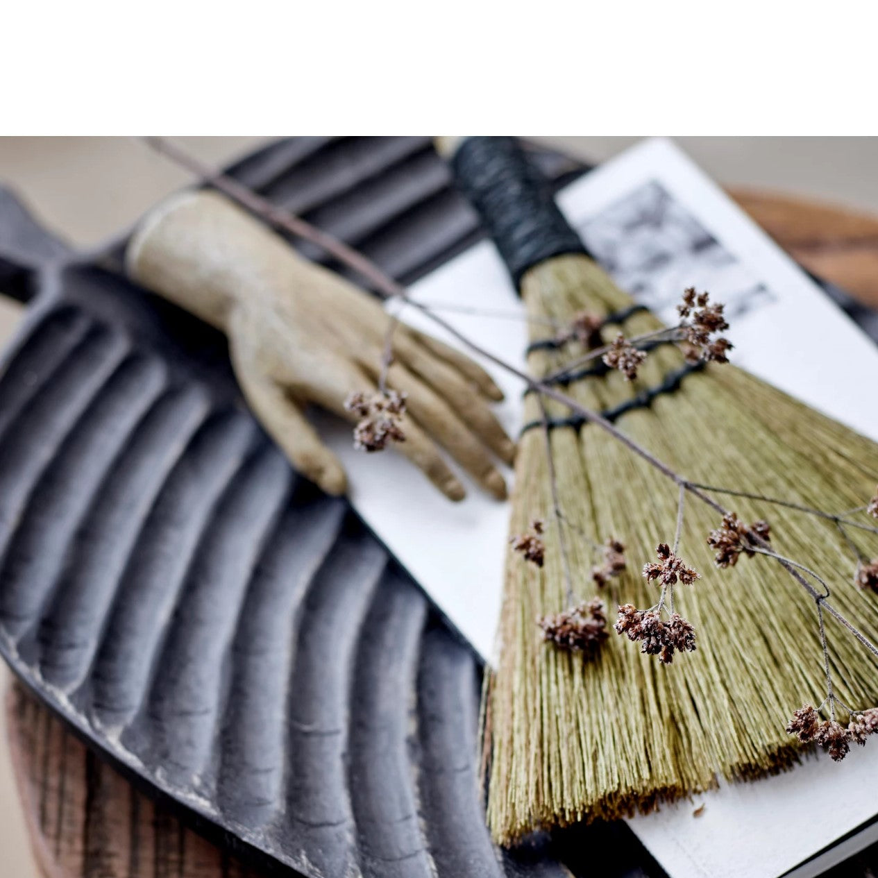 Hand-Carved Mango Wood Hands, Small (Hangs or Sits, Set of 2)