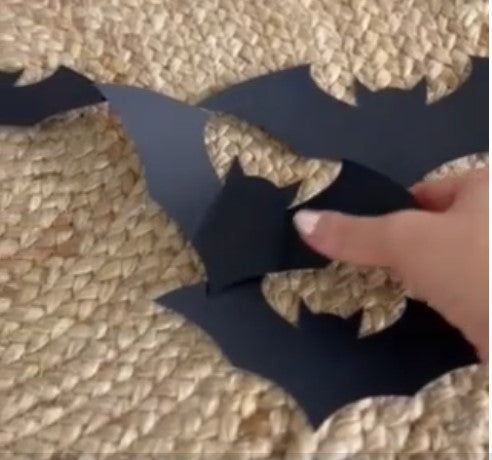 Black Paper Bats (Set of 16)