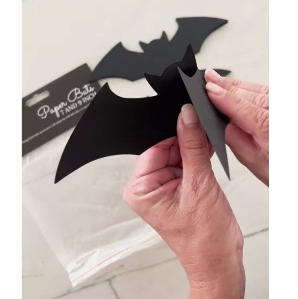 Black Paper Bats (Set of 16)