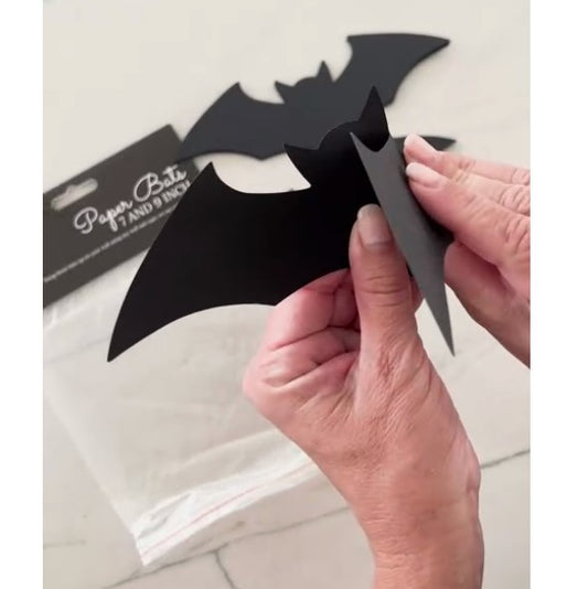 Black Paper Bats (Set of 16)