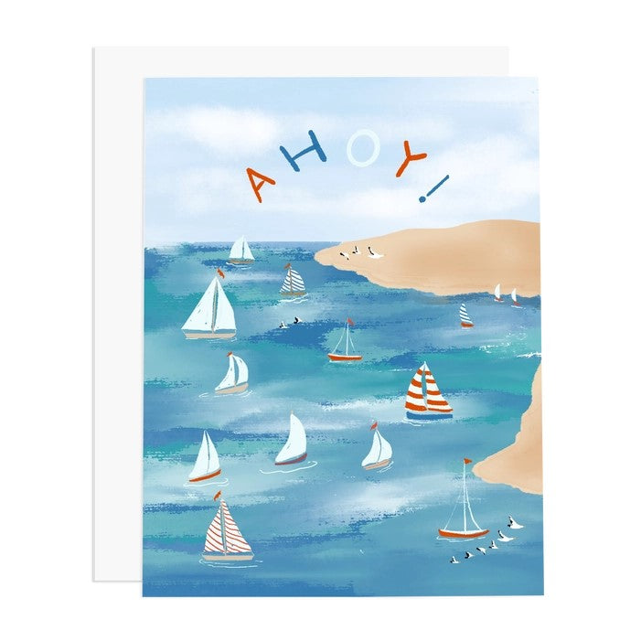 Ahoy Sailboat Greeting Card