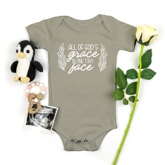 All of God's Grace Christian Baby Onesie (Stone)