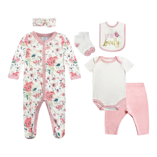 Floral Baby Girl Isn't She Lovely Layette Set - 0-3M