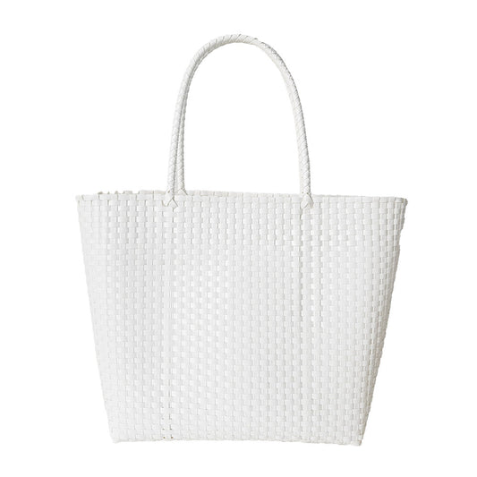 White Beach Basketweave Tote Bag/Shoulder Bag/Purse