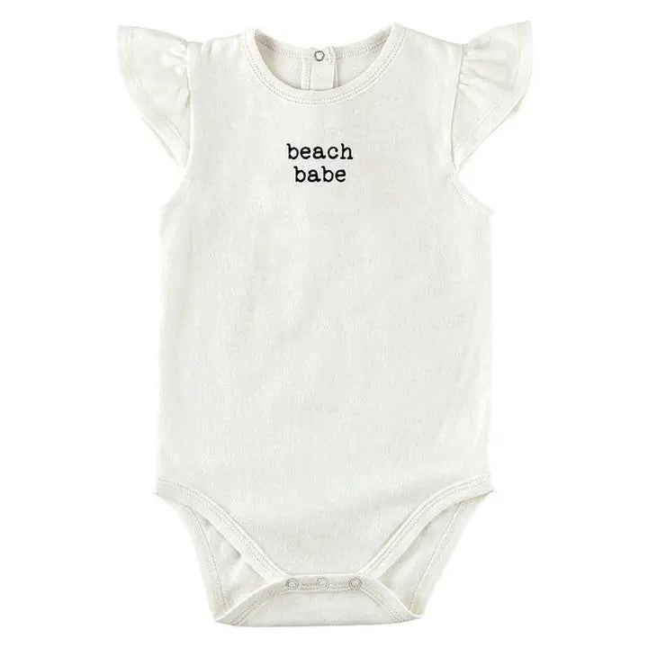 White Baby Ruffle Sleeve Onesie