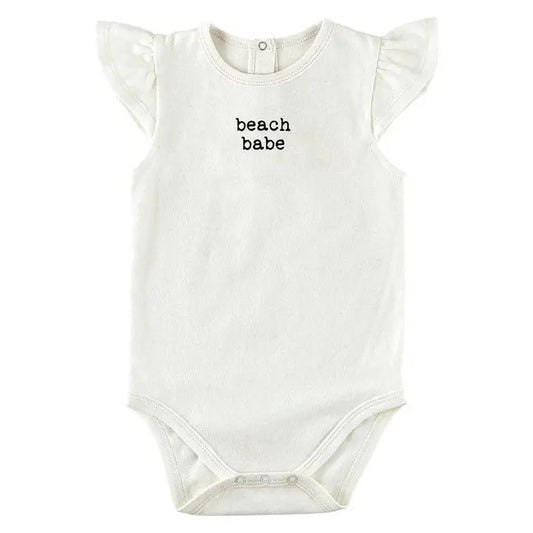 White Baby Ruffle Sleeve Onesie