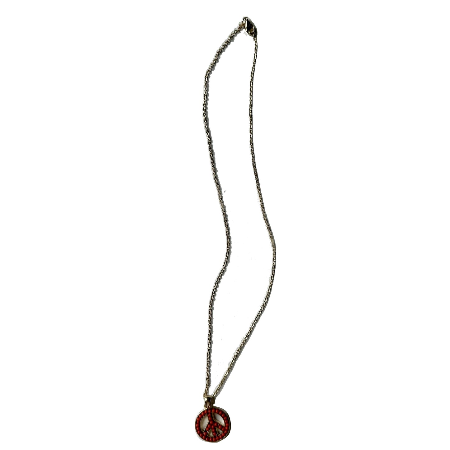 Beaded Peace Pendant Necklace - Assorted Colors