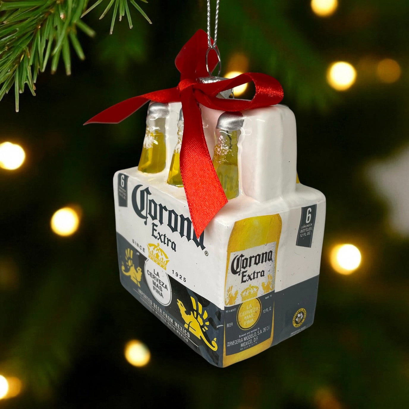 Mexican Beer Bottle Six-Pack Christmas Tree Ornament