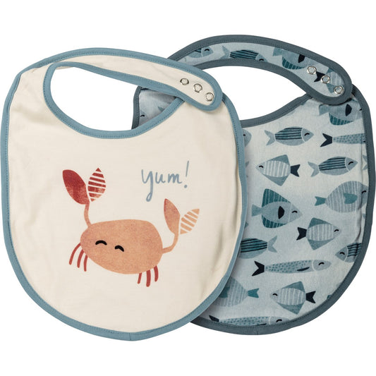 Baby Bib Set - Yum Crab and Fish