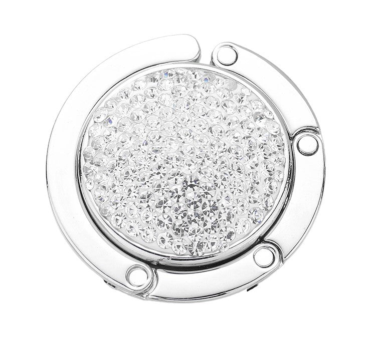 Bling Folding Table Purse Bag Hook Hanger (Clear)