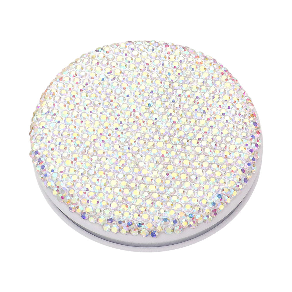 Bling Studded Round Compact Mirror (Crystal)