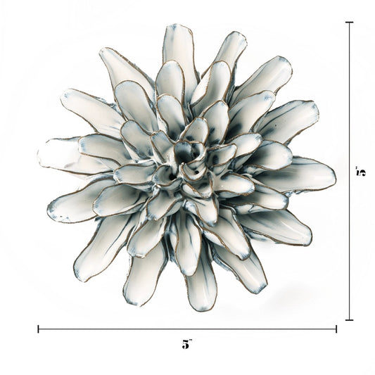 Blue White Cornflower Ceramic Wall Hanging Flower