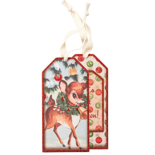 Get Blitzen Bottle Tag - Christmas Tree Ornament