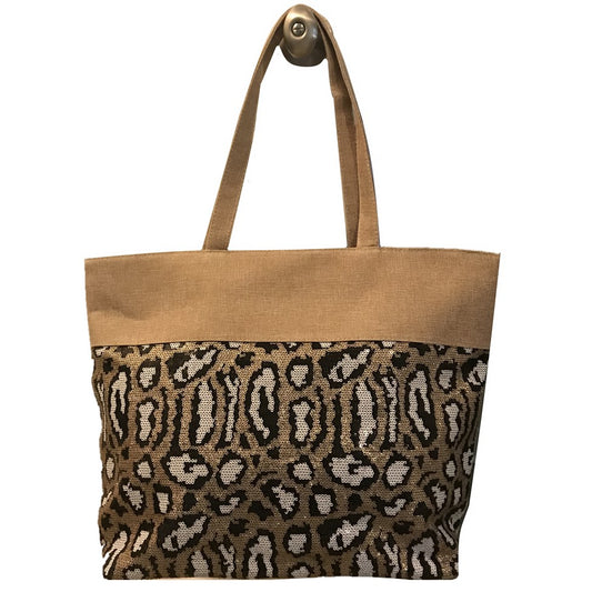 Sequin Leopard Pattern Beach Tote Bag