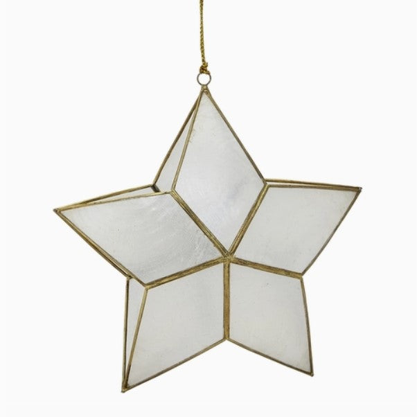 Capiz Star 3D Christmas Tree Ornament
