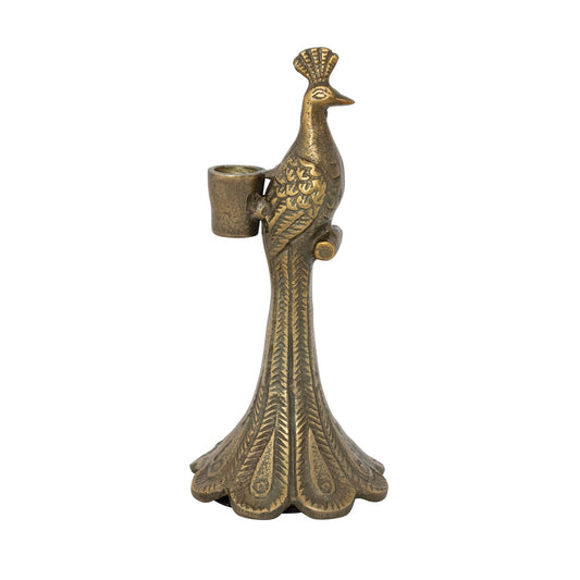 Peacock Taper Candleholder