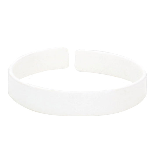 White Celluloid Acetate Adjustable Bracelet