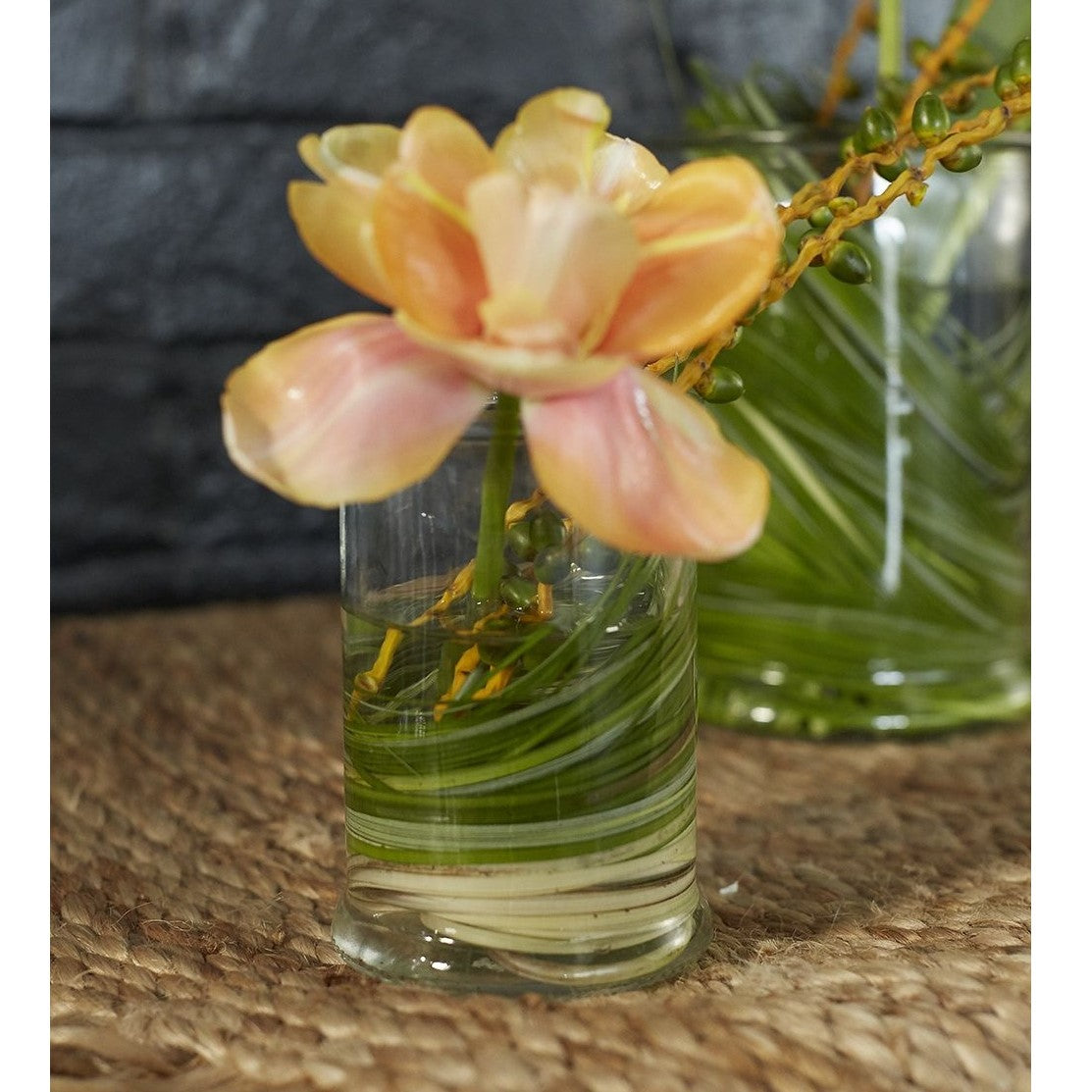 Clear Veza Glass Modern Vase