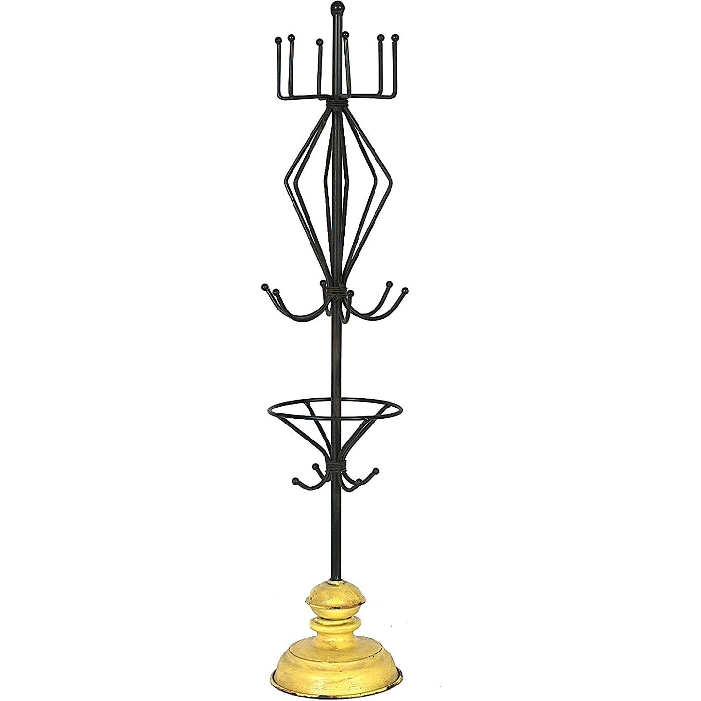 Metal Jewelry Holder Stand with Yellow Base