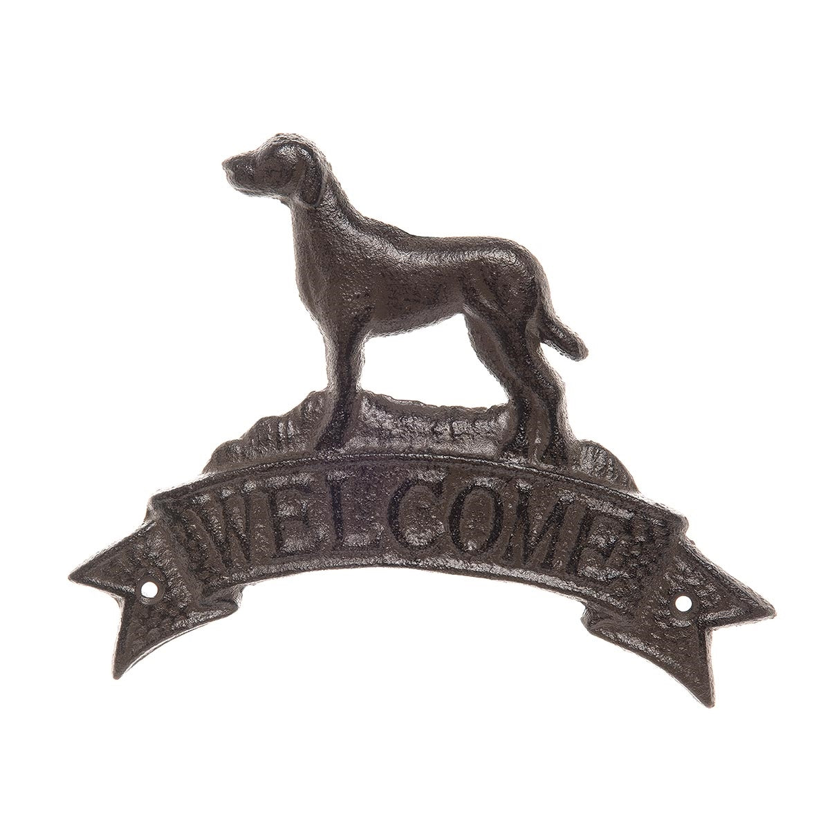Metal Dog Welcome Sign