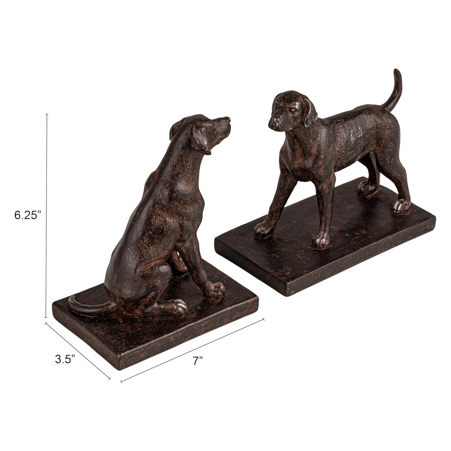 Black Lab Dog Bookends (Set of 2)