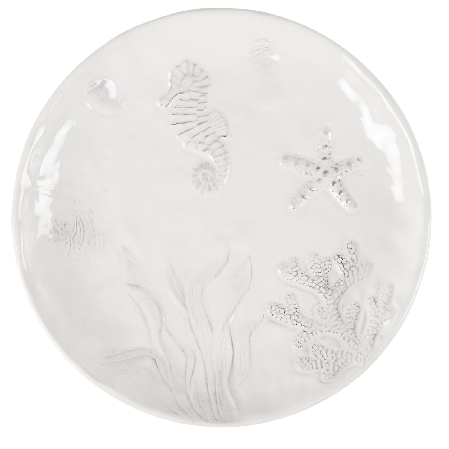 Embossed Beach Salad Plates (Set of 4)