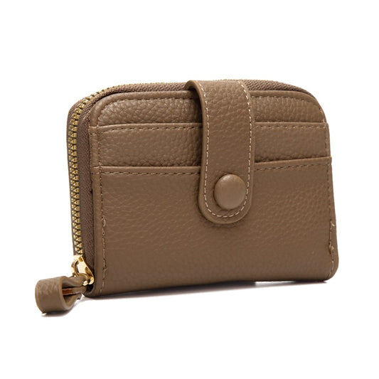 Light Brown Faux Leather Small Wallet