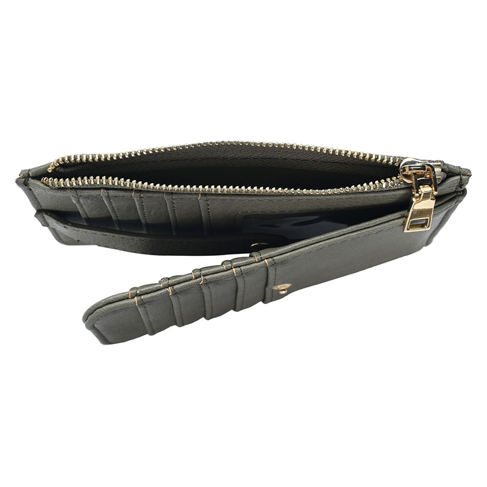 Compact Faux Leather Wallet