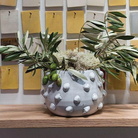 Matte White Modern Bubble Planter Pot (large)
