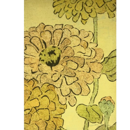 Textured Floral Zinnia Wall Art