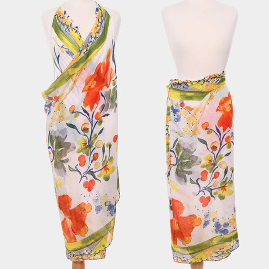 Multi Color Floral Scarf