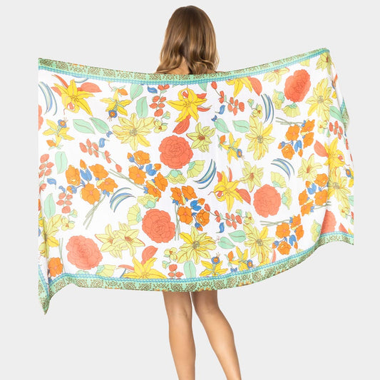 Floral Oblong Scarf Shawl