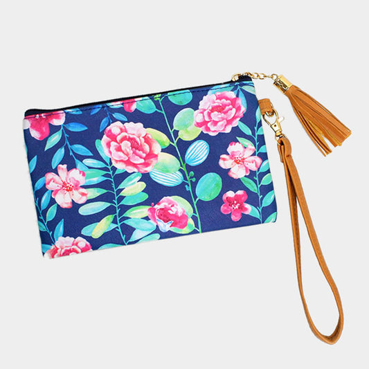 Floral Wristlet Clutch Bag