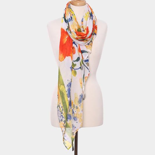 Multi Color Floral Scarf