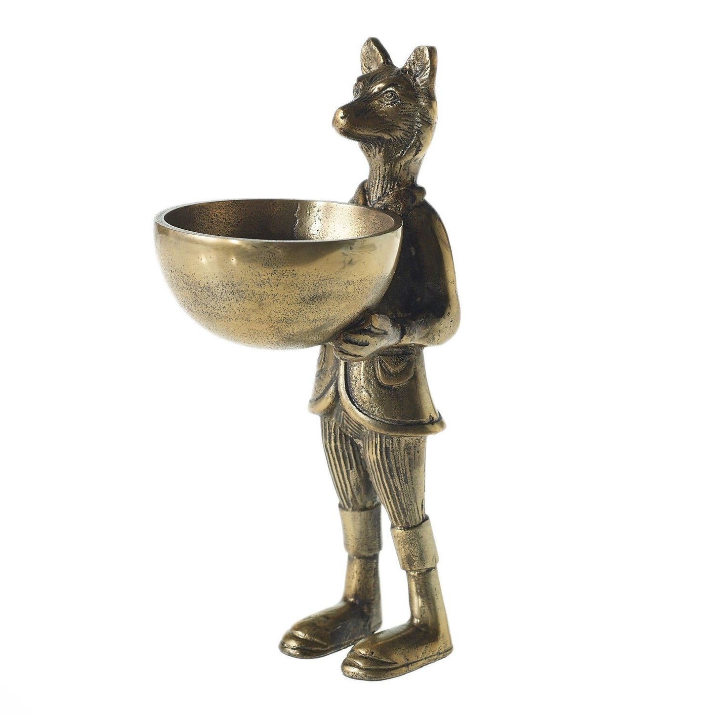 Standing Gold Fox Man Bowl Stand (Eloise)