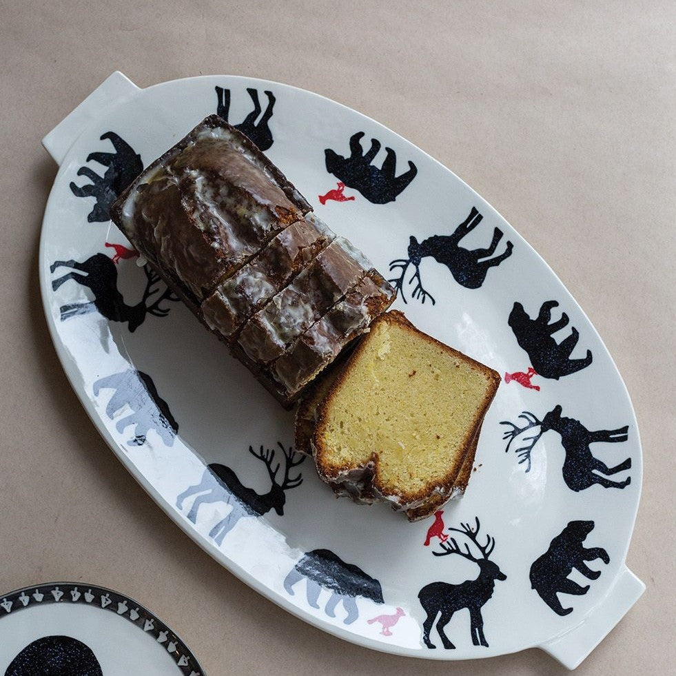 Frontier Reindeer, Bear, and Bird Serving Platter