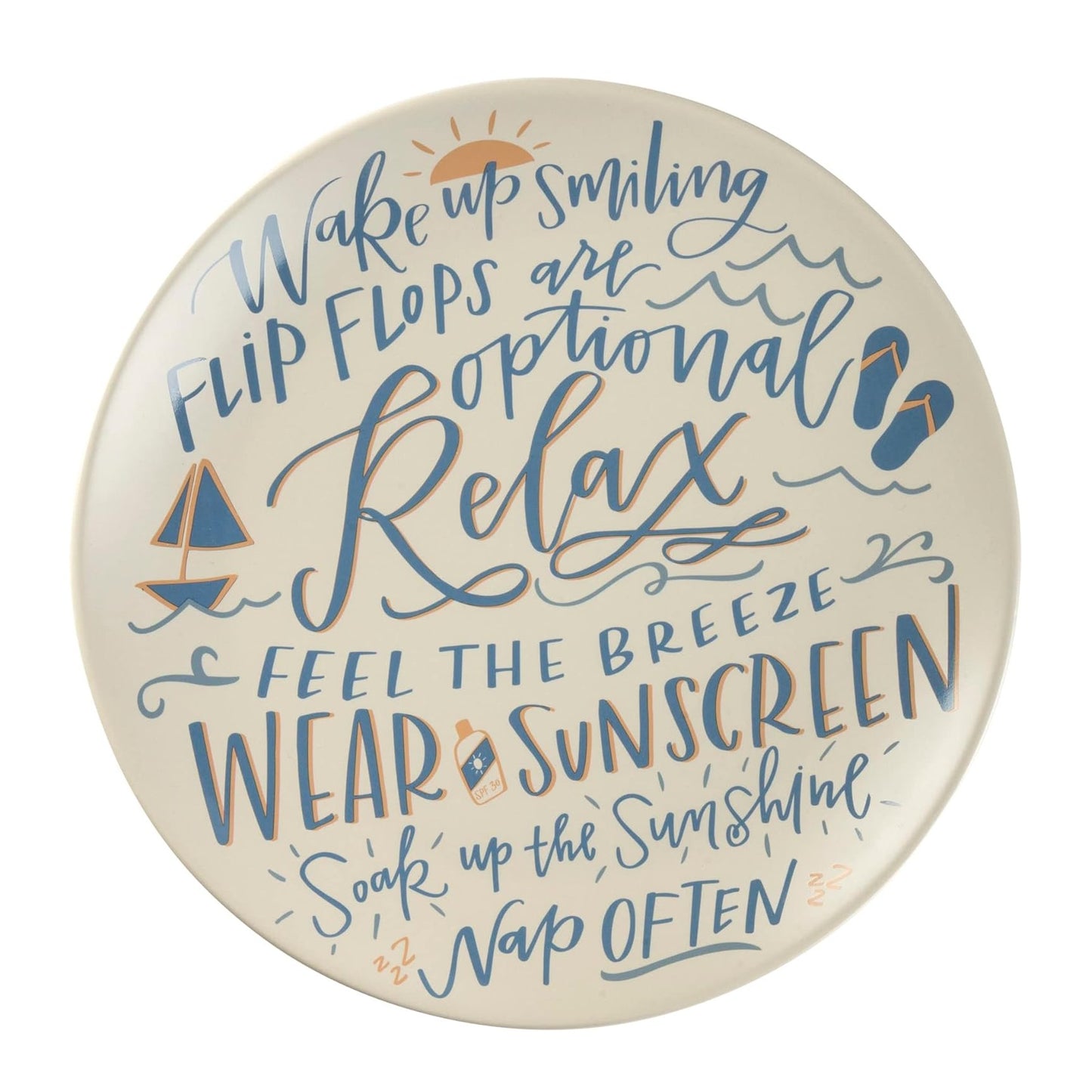 Relax, Wake Up Smiling, Flip Flops Summer Platter