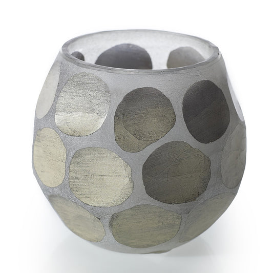 Polka Dot Glass Votive Candleholder Vase