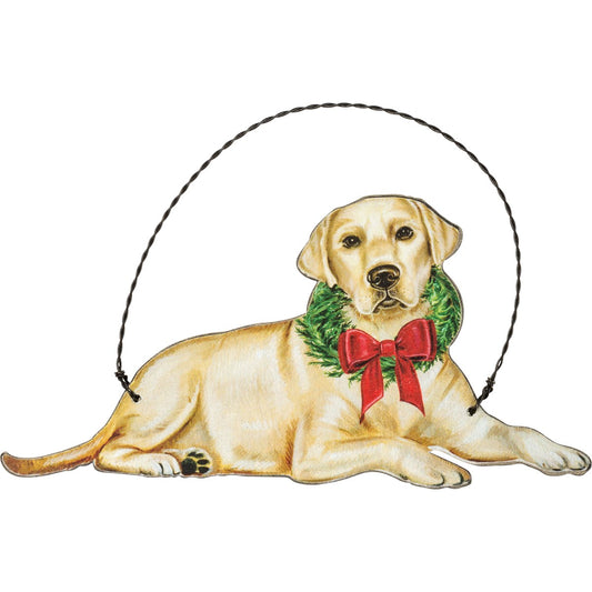 Yellow Lab Dog Christmas Tree Ornament