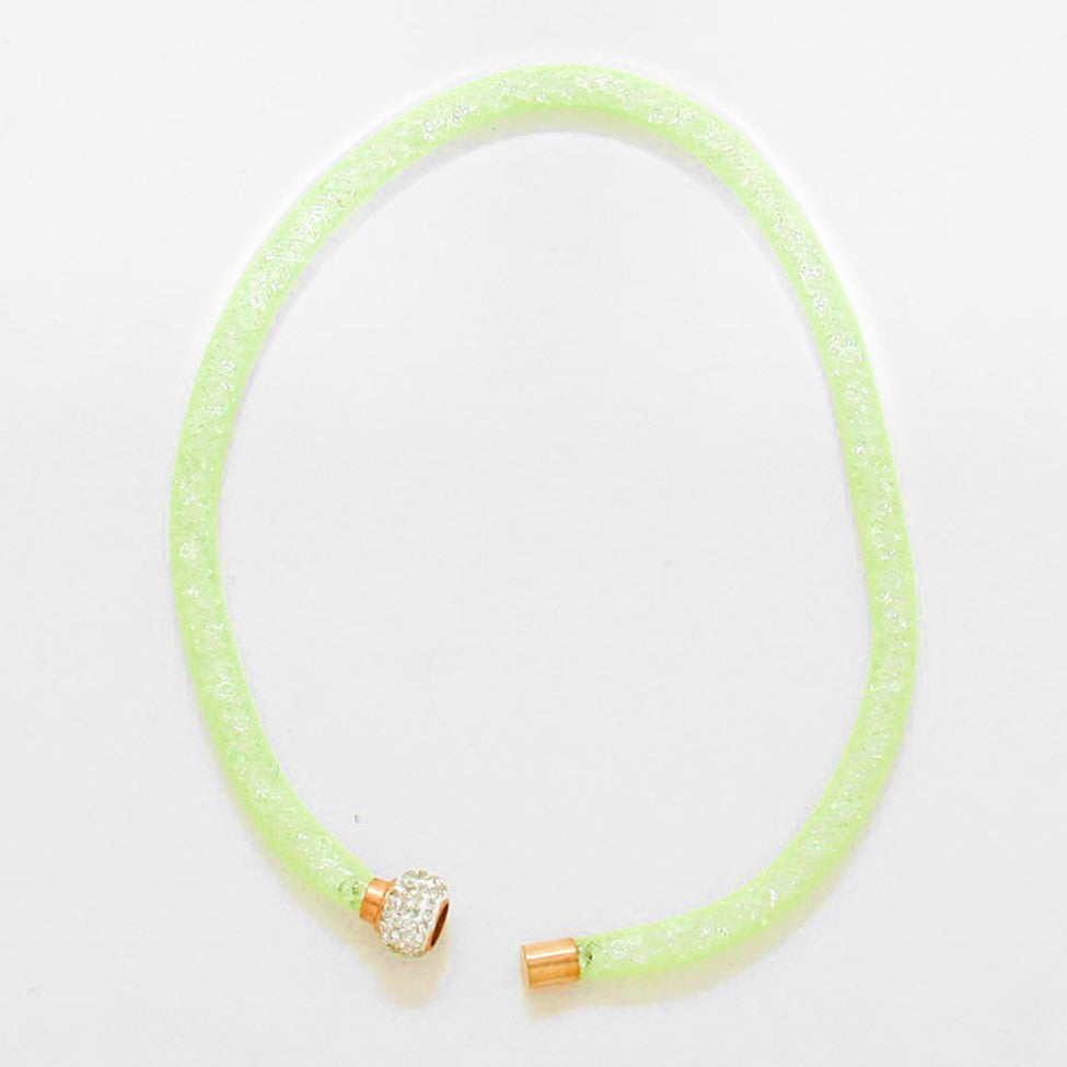 Green Magnetic Netted Shimmer Necklace