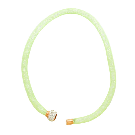 Green Magnetic Netted Shimmer Necklace