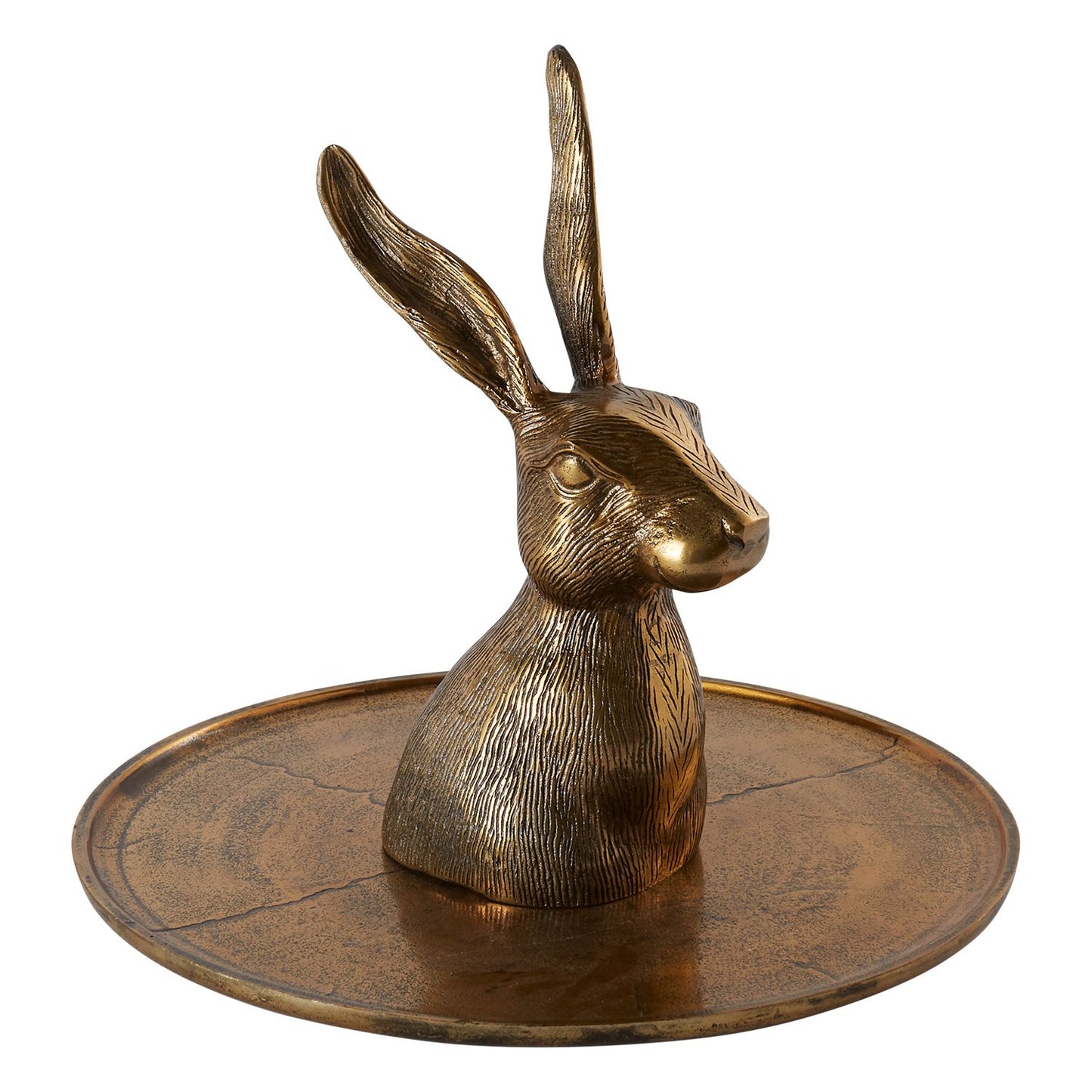 Easter Rabbit Gilded Hare Serving Platter Stand Tray