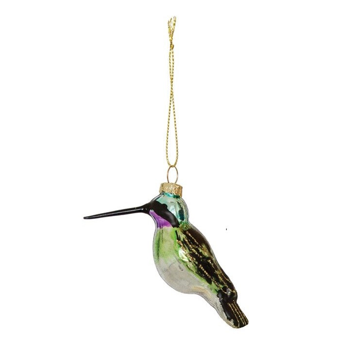 Glass Hummingbird Christmas Tree Ornament