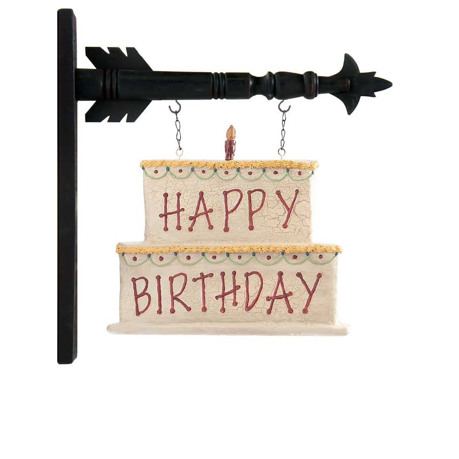 Happy Birthday Cake Arrow Sign Replacement